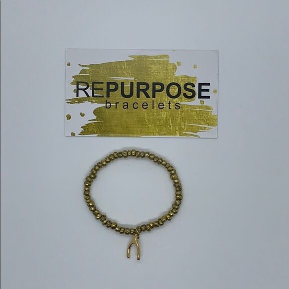 NWT Repurpose Bracelets Wishbone Bracelet - Picture 4 of 4